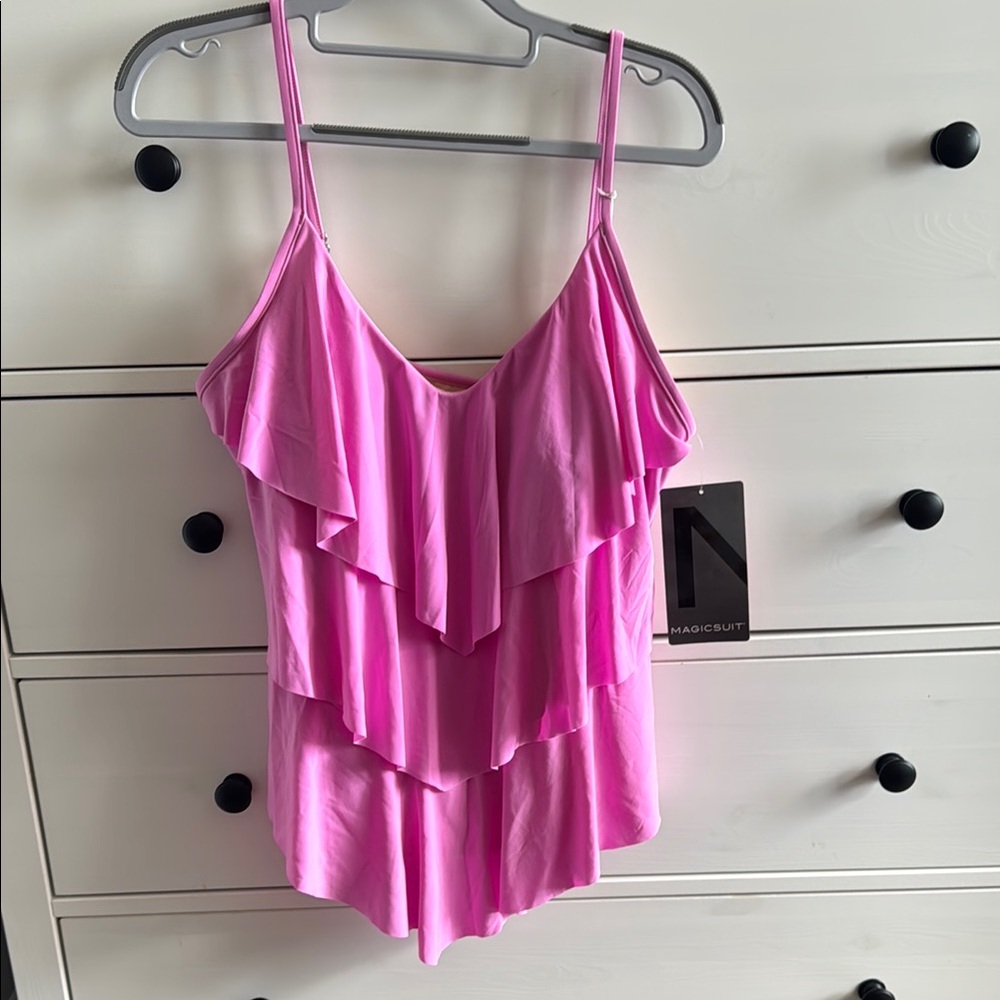 NWT Magicsuit Layered Swim Top